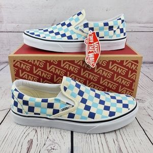vans slip on blue topaz